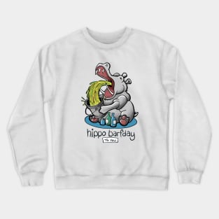 Hippo Barfday Crewneck Sweatshirt